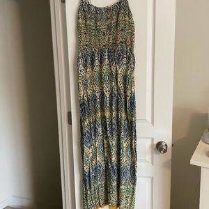 BOGO! Angie Printed Aztec Maxi Dress